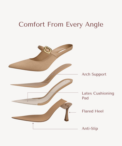 GraceLithe Pointed Toe Heeled Mule